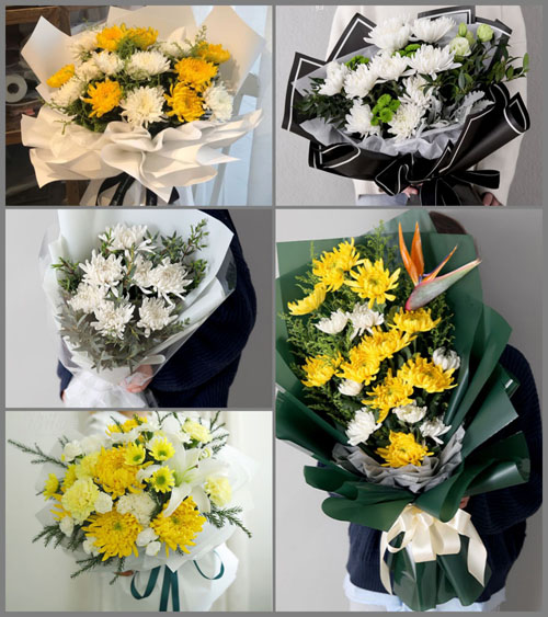 山东济宁曲阜市陵城镇陵西村白事花束代送